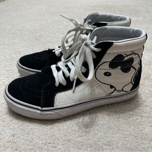 VANS Sk8-Hi Reissue Men's 9 Women's 10.5  x Peanuts Joe Cool 2017 Black White